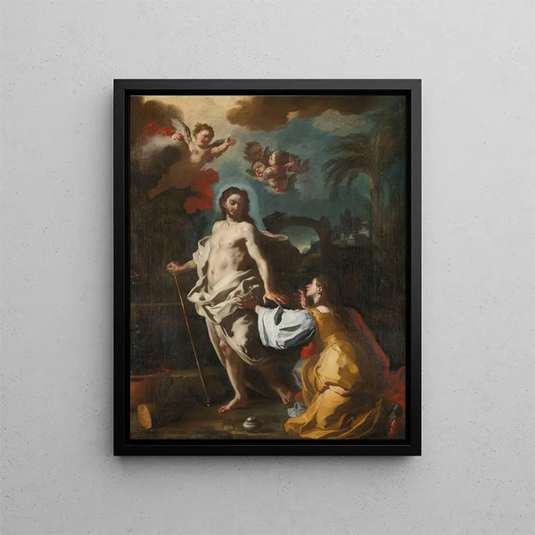 Noli Me Tangere - Francesco Solimena — gerahmtes Bild an der Wand