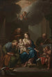 Skizze der Präsentation für die Heilige Familie mit der heiligen Anna, Joachim und Johannes dem Täufer für Santa Maria in Via Lata Rom - Francesco Trevisani — Ansicht des Kunstwerks