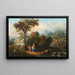 Landschaft mit der Ruhe während der Flucht nach Ägypten - Francesco Zuccarelli — gerahmtes Bild an der Wand