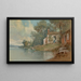 Cottage am Seeufer - Francis Augustus Silva — gerahmtes Bild an der Wand