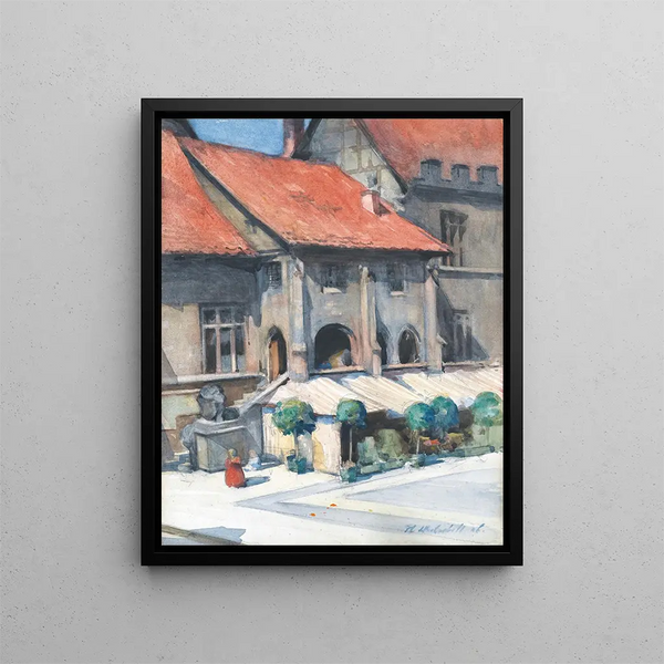 L'hôtel de ville de Göttingen - Francis Campbell Boileau Cadell — gerahmtes Bild an der Wand