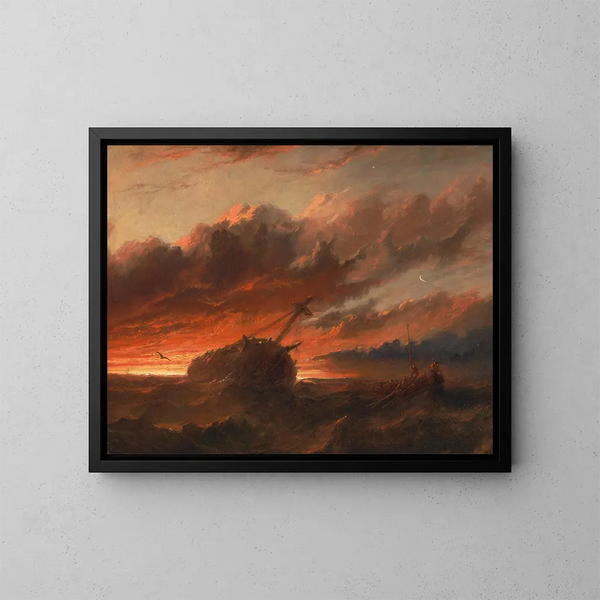 Schiffsunglück - Francis Danby — gerahmtes Bild an der Wand