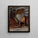 Innenraum-Gemälde mit Wendeltreppe - Francis Davis Millet — gerahmtes Bild an der Wand