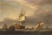 Eine Meeres Szene mit Kriegsschiffen und kleinen Booten - Francis Holman — Ansicht des Kunstwerks