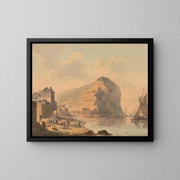Staithes, Yorkshire - Francis Nicholson — gerahmtes Bild an der Wand