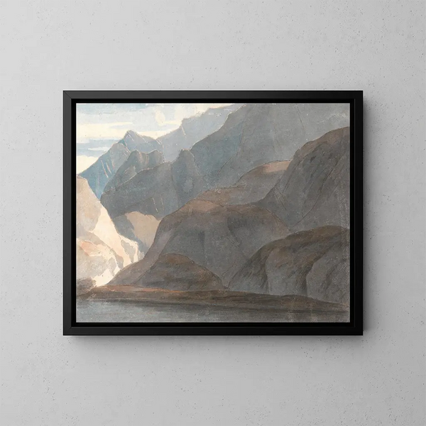 Sur le lac de Côme - Francis Towne — gerahmtes Bild an der Wand