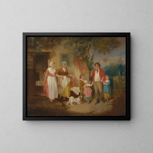 Abendveranstaltung - Francis Wheatley — gerahmtes Bild an der Wand