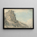 Der Felsen von Saint-Vincent, Clifton, Bristol, mit dem Haus der Hotwells-Quelle im Hintergrund - Francis Wheatley — gerahmtes Bild an der Wand