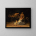 Akt der Gewalt gegen zwei Frauen - Francisco de Goya — gerahmtes Bild an der Wand