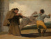 Der Bruder Pedro schießt auf El Maragato, während sein Pferd flieht - Francisco de Goya — Ansicht des Kunstwerks