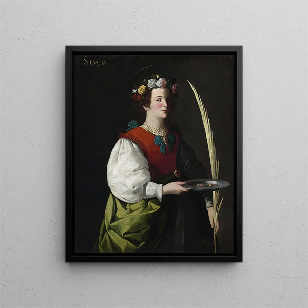Sainte Lucie - Francisco de Zurbarán — gerahmtes Bild an der Wand