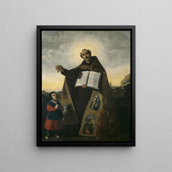Saint Romain d'Antioche und Saint Barulas - Francisco de Zurbarán — gerahmtes Bild an der Wand