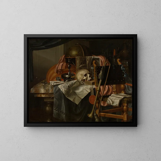 Vanité - Franciscus Gijsbrechts — gerahmtes Bild an der Wand