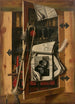 Trompe-l'œil aux instruments de musique et la gravure du Bravo de Titien - Franciscus Gijsbrechts — Ansicht des Kunstwerks