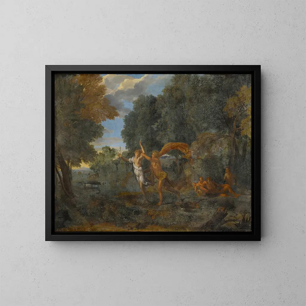 Apollon und Daphne - Francisque Millet — gerahmtes Bild an der Wand