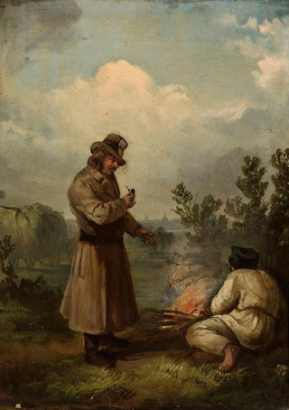 Franciszek Kostrzewski - At bonfire.webp
