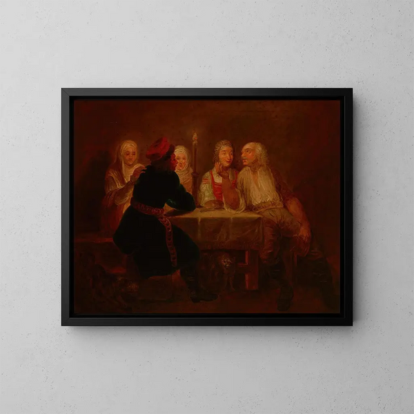 Des paysans dans une auberge - Franciszek Smuglewicz — gerahmtes Bild an der Wand