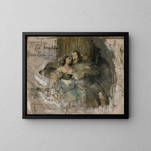 Kazimierz und Esterka - Franciszek Żmurko — gerahmtes Bild an der Wand