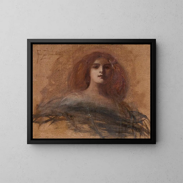 Frau mit roten Haaren - Franciszek Żmurko — gerahmtes Bild an der Wand