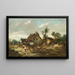 Herbstlandschaft mit Hütte - Franck Brissot — gerahmtes Bild an der Wand