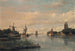 Schiffe auf der Oude Maas vor der Grote Kerk in Dordrecht - François Carlebur — Ansicht des Kunstwerks