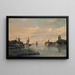 Schiffe auf der Oude Maas vor der Grote Kerk in Dordrecht - François Carlebur — gerahmtes Bild an der Wand
