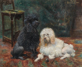Francois Richard de Montholon - The Royal Poodles Jocko and Geraldine.webp