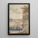 Italienisches Landschaftsgemälde - François Vivares — gerahmtes Bild an der Wand