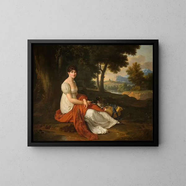 Portrait von Elbieta Skotnicka ne Laskiewicz 1781-1849, Ehefrau von Micha Skotnicki - François-Xavier Fabre — gerahmtes Bild an der Wand