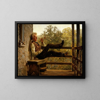 Unabhängigkeit des Squire Jack Porter - Frank Blackwell Mayer — gerahmtes Bild an der Wand