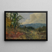 Landschaft mit riesigem Mais im Vordergrund - Frank Buchser — gerahmtes Bild an der Wand