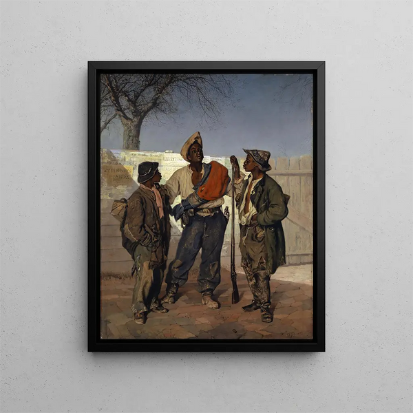 Le retour des volontaires - Frank Buchser — gerahmtes Bild an der Wand