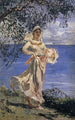 Junge Frau im Stehen am Ufer eines Sees Diamantina - Frank Buchser — Ansicht des Kunstwerks