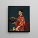 Junge Frau im roten Kimono - Frank Buchser — gerahmtes Bild an der Wand