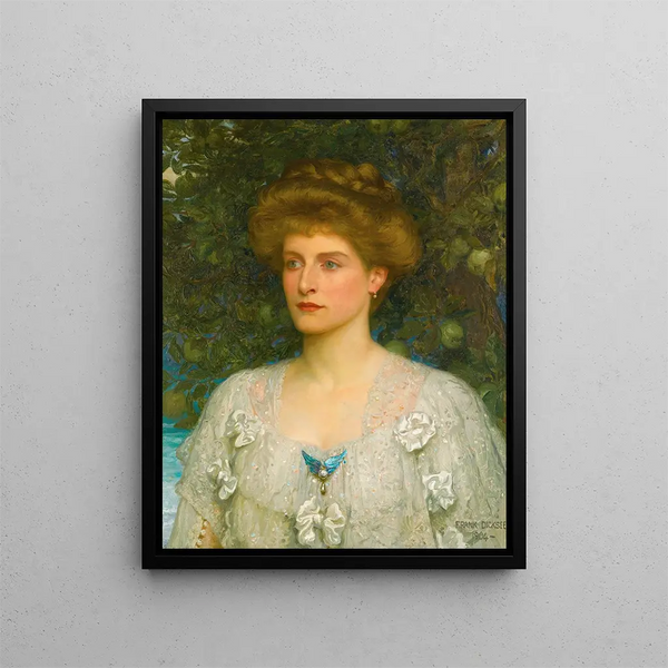 Portrait von Susannah Pearson - Frank Dicksee — gerahmtes Bild an der Wand
