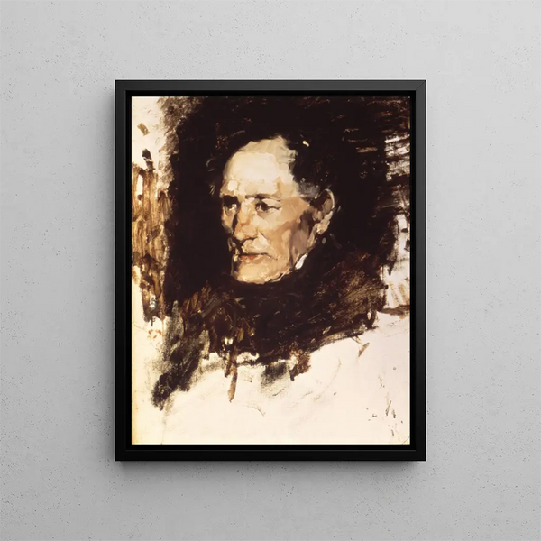 Kopf eines alten Mannes - Frank Duveneck — gerahmtes Bild an der Wand