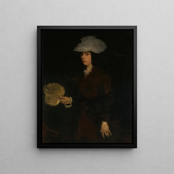 Dame à l'éventail - Frank Duveneck — gerahmtes Bild an der Wand