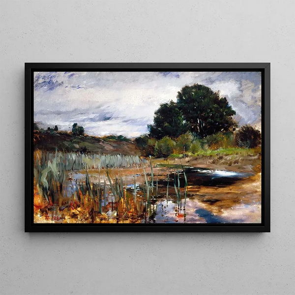 Landschaft von Polling - Frank Duveneck — gerahmtes Bild an der Wand