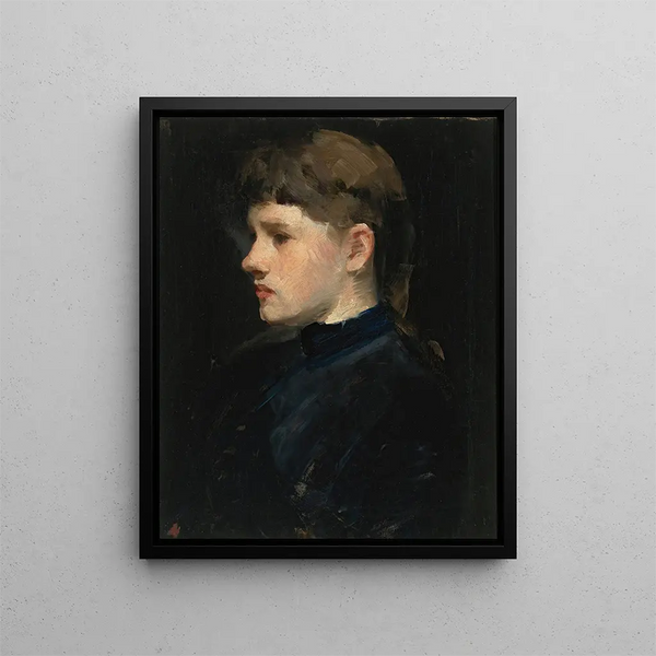 Portrait einer Dame - Frank Duveneck — gerahmtes Bild an der Wand