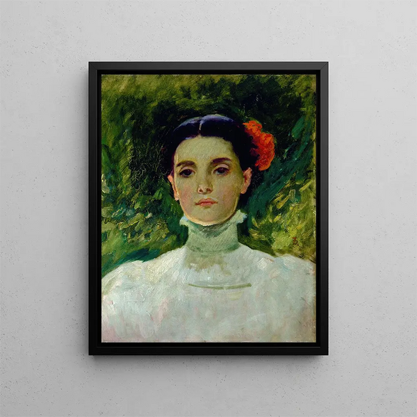 Portrait von Maggie Wilson - Frank Duveneck — gerahmtes Bild an der Wand
