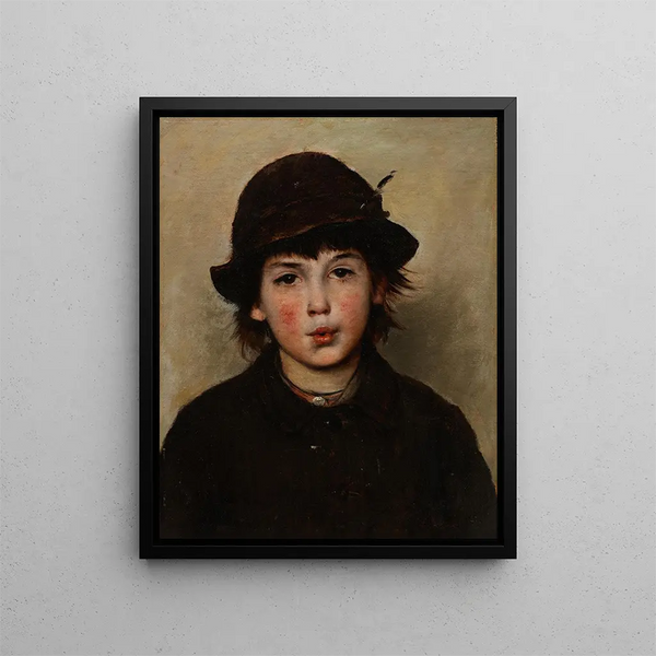 Jungen pfeifen - Frank Duveneck — gerahmtes Bild an der Wand