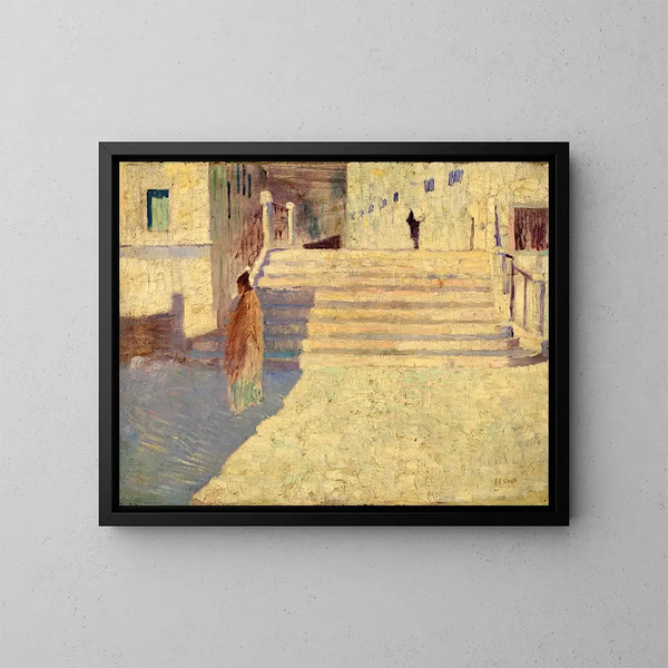 Frauen an der Treppe Nr. II - Frank Edwin Scott — gerahmtes Bild an der Wand