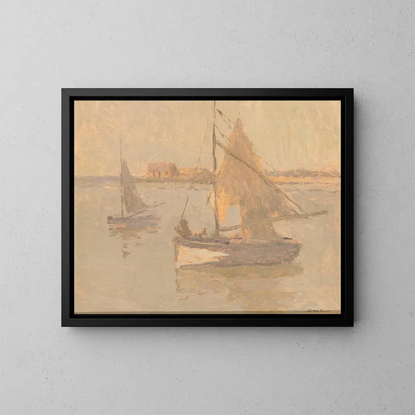 Bateaux de pêche à Honfleur n° 1 - Frank Edwin Scott — gerahmtes Bild an der Wand
