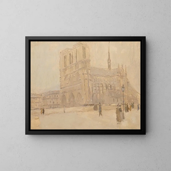 Notre-Dame im Winter - Frank Edwin Scott — gerahmtes Bild an der Wand