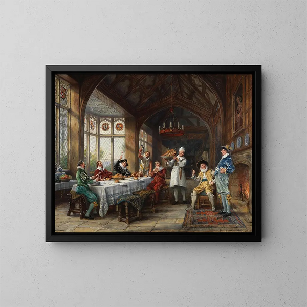 Der Braten des alten Englands - Frank Moss Bennett — gerahmtes Bild an der Wand