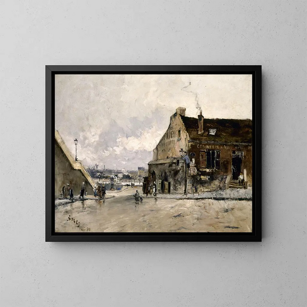 Die Beethovenstraße in Passy - Frank Myers Boggs — gerahmtes Bild an der Wand