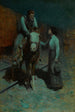 Junge Frau und Cowboy - Frank Tenney Johnson — Ansicht des Kunstwerks