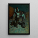 Junge Frau und Cowboy - Frank Tenney Johnson — gerahmtes Bild an der Wand