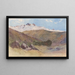 Landschaft mit Berg und Schlucht - Frank Wright — gerahmtes Bild an der Wand