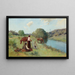 Maoris sur une berge - Frank Wright — gerahmtes Bild an der Wand